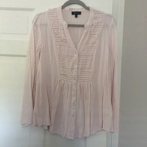 Spense Long sleeve soft pink top, size M.